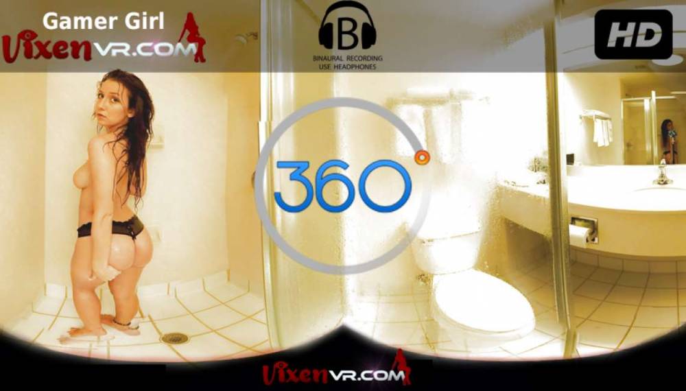 KATERI GETS WET IN THE SHOWER