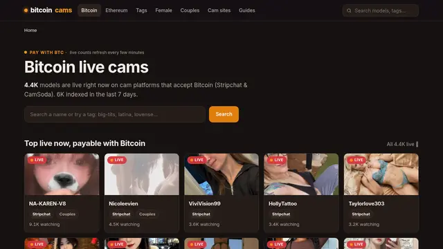 BitcoinCams preview